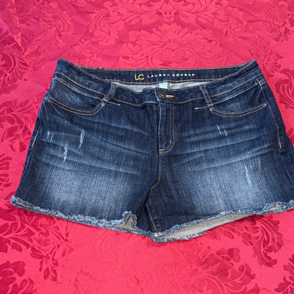 LC Lauren Conrad Women's Dark Blue Jean Shorts